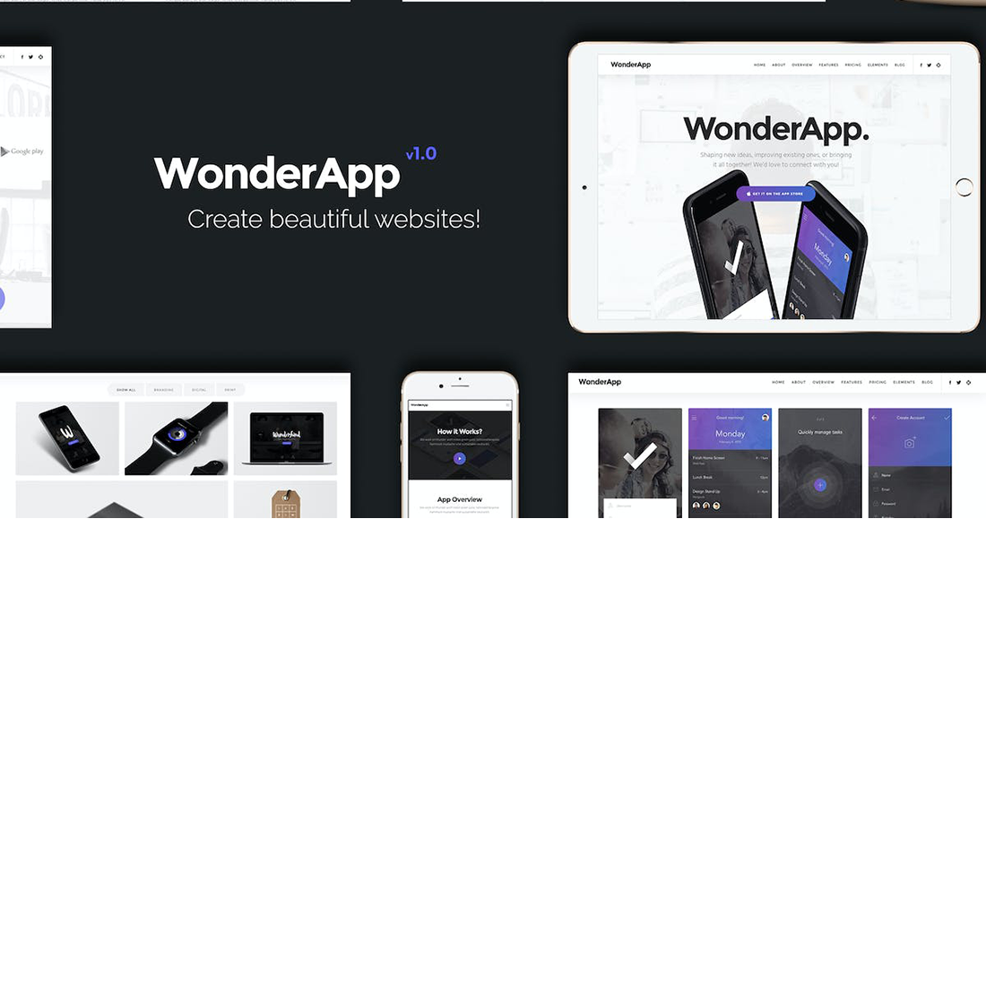 App Landing Page Website Template preview image.