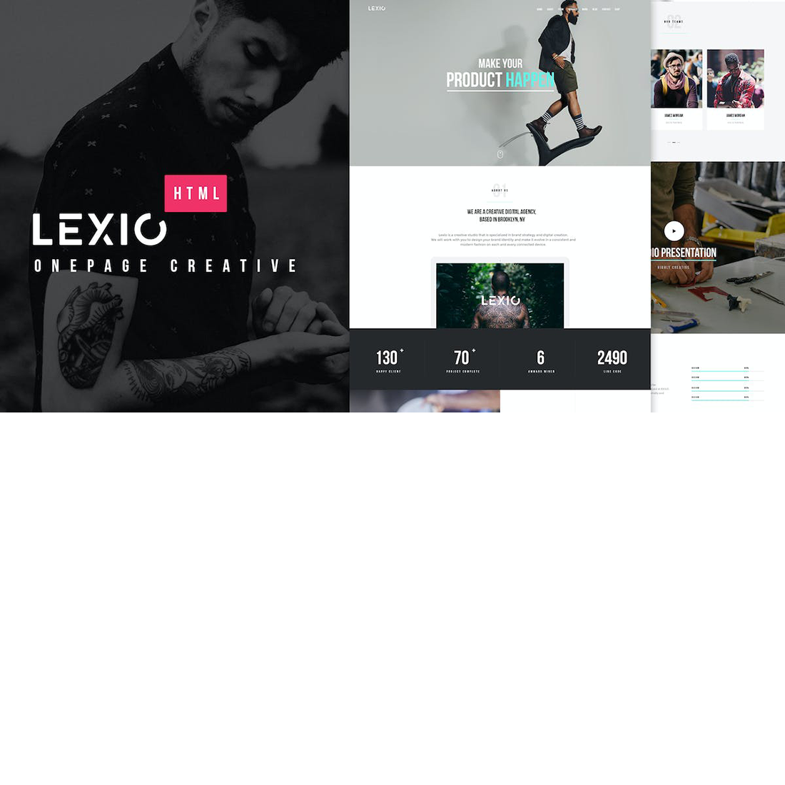 Lexio Personal Portfolio HTML Template preview image.