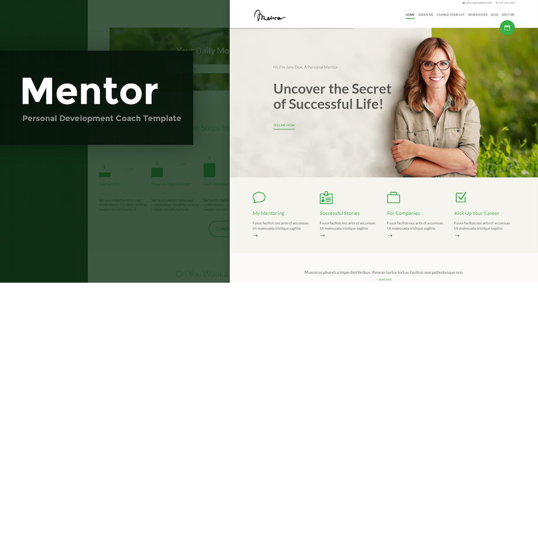 Mentor - Mentor & Coach HTML Template preview image.