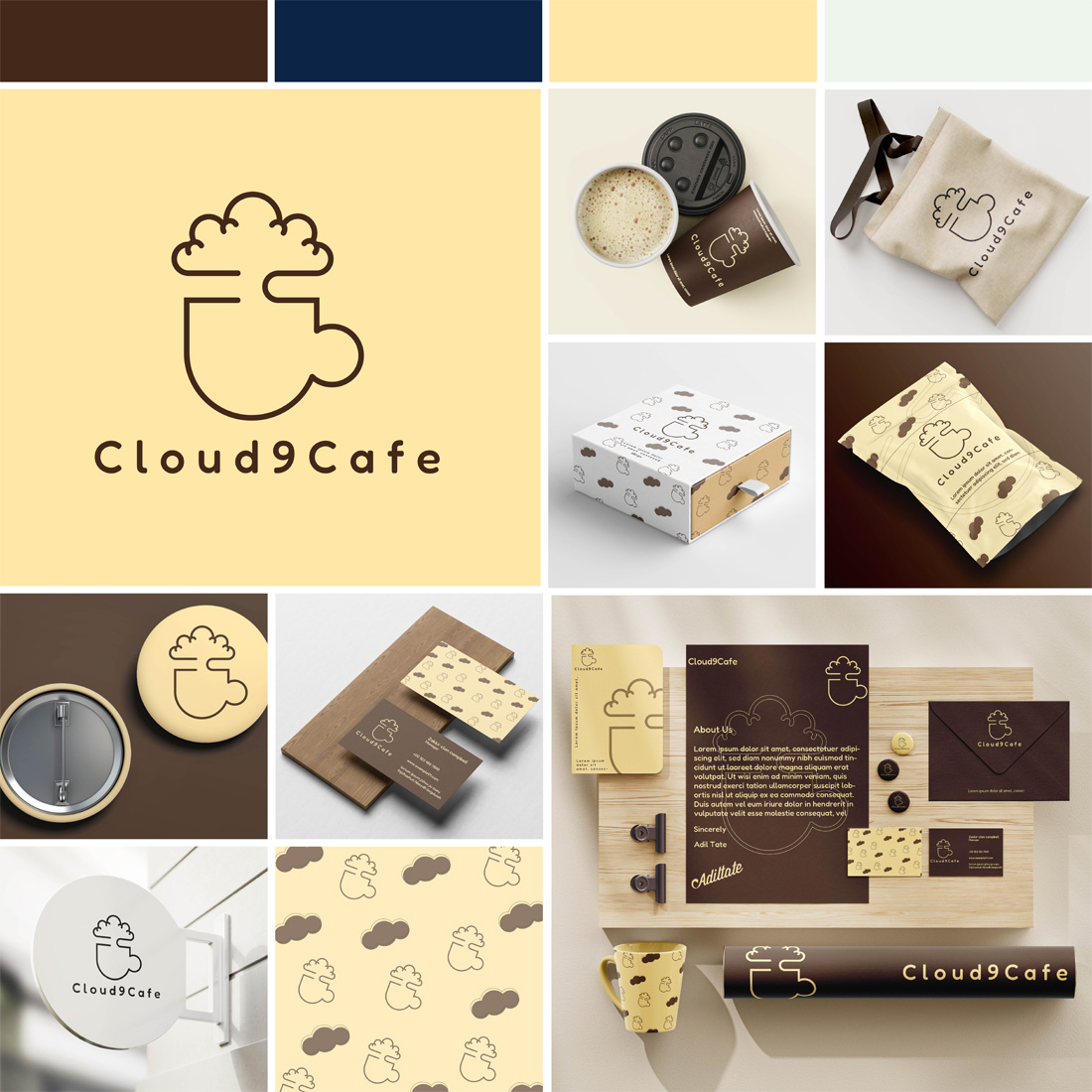 Coffee logo, Cafe logo, Cloud Coffee Logo, Logo preview image.
