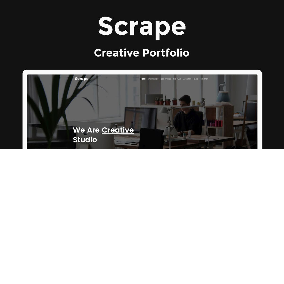 Scrape Creative Portfolio HTML Template preview image.