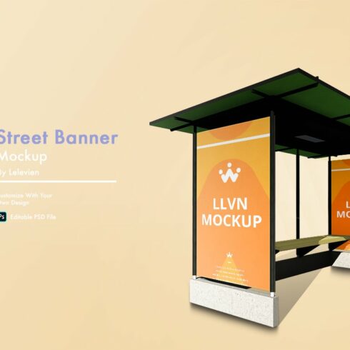 Street Banner Mockup cover image.