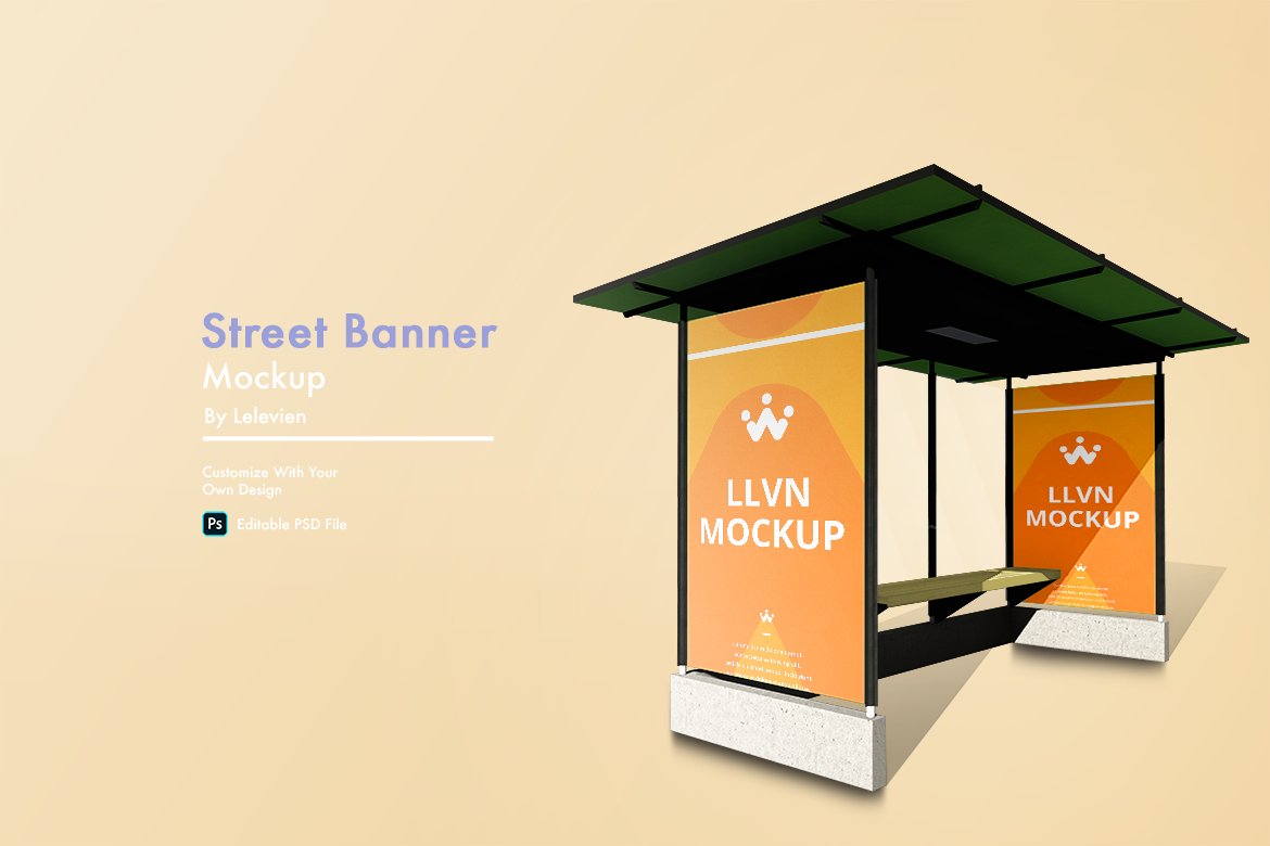 Street Banner Mockup cover image.