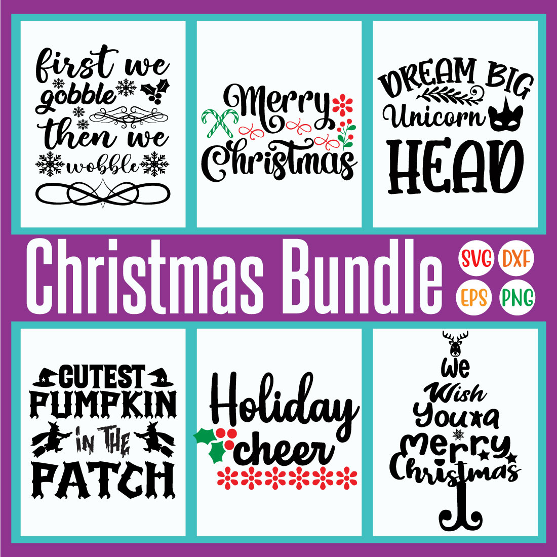 Merry Christmas Svg Bundle Vol28 cover image.