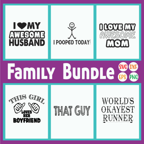 Family Quote Svg Designs Bundle Vol18 cover image.