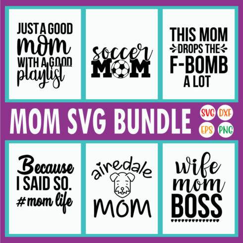 Mom T-shirt Designs Bundle Vol43 cover image.