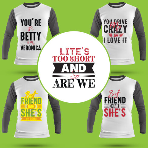 Best Friend T Shirt Designs Bundle cover image.