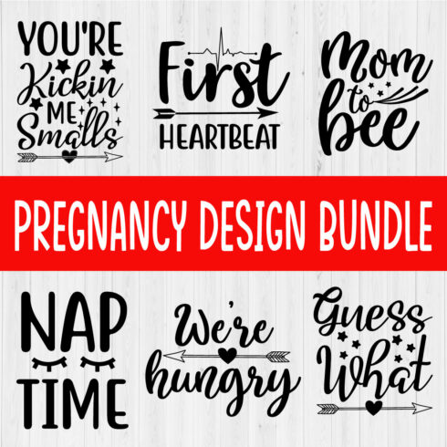 Pregnancy Typography Designs Vol11 cover image.