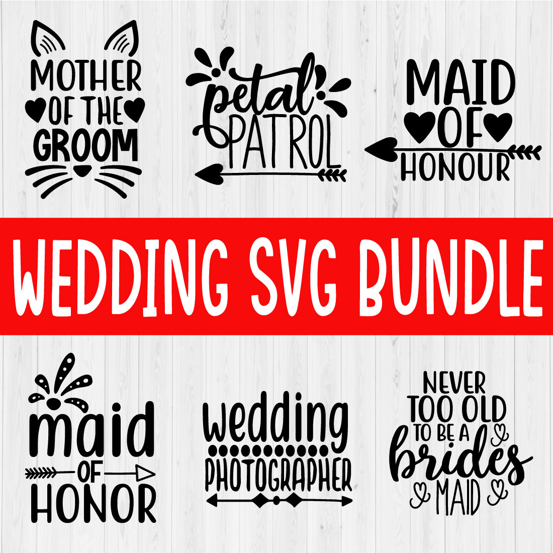 Wedding Svg Bundle Vol12 preview image.