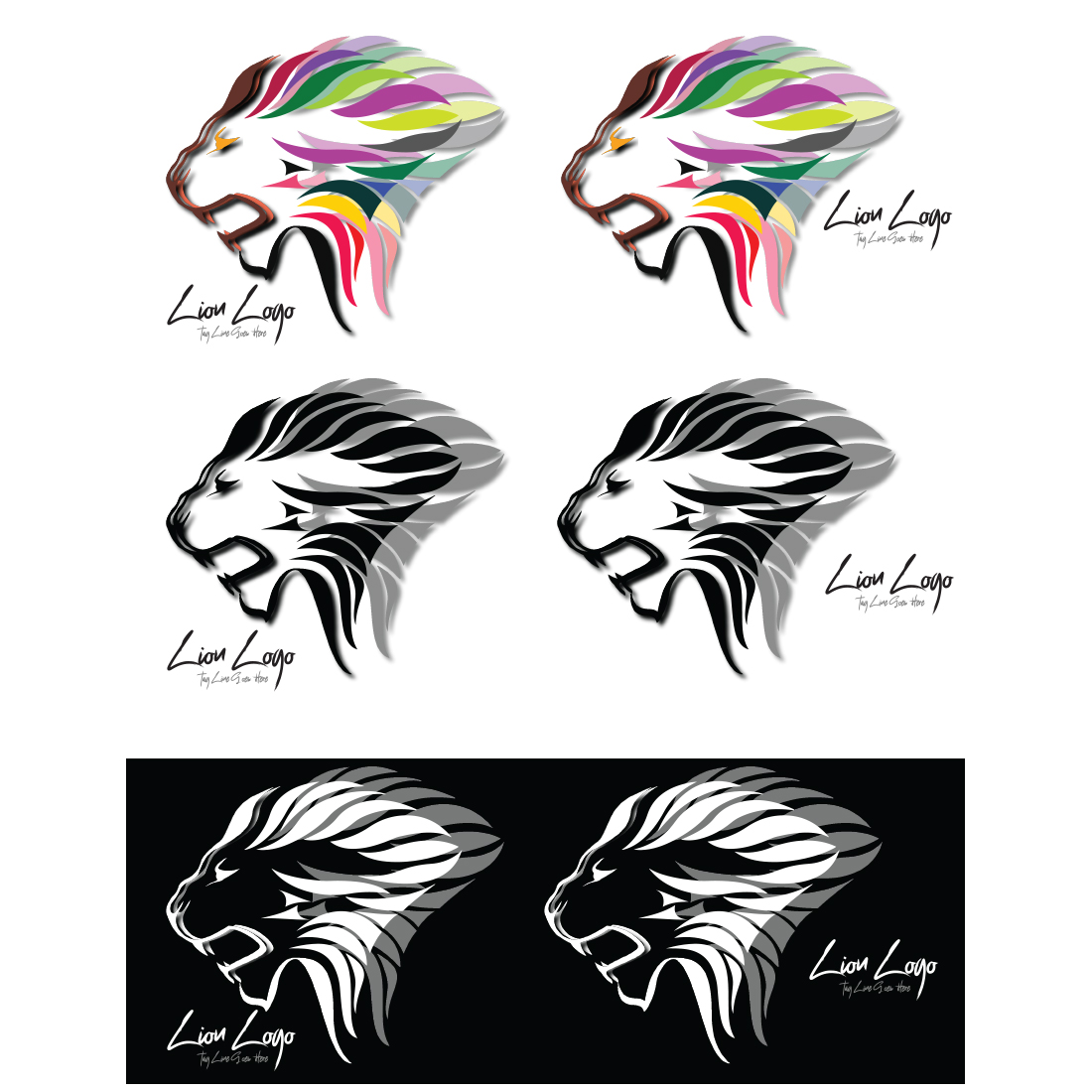 Lion Logo Design preview image.
