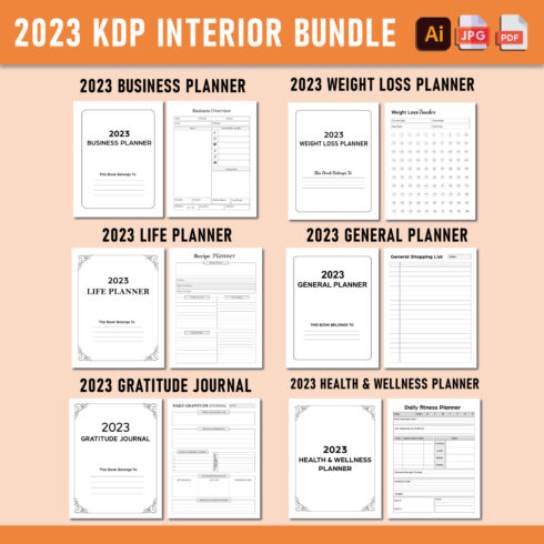 Editable 2023 KDP Interior Bundle cover image.