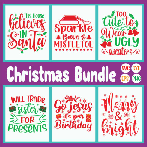 Merry Christmas Svg Quotes Bundle Vol31 cover image.
