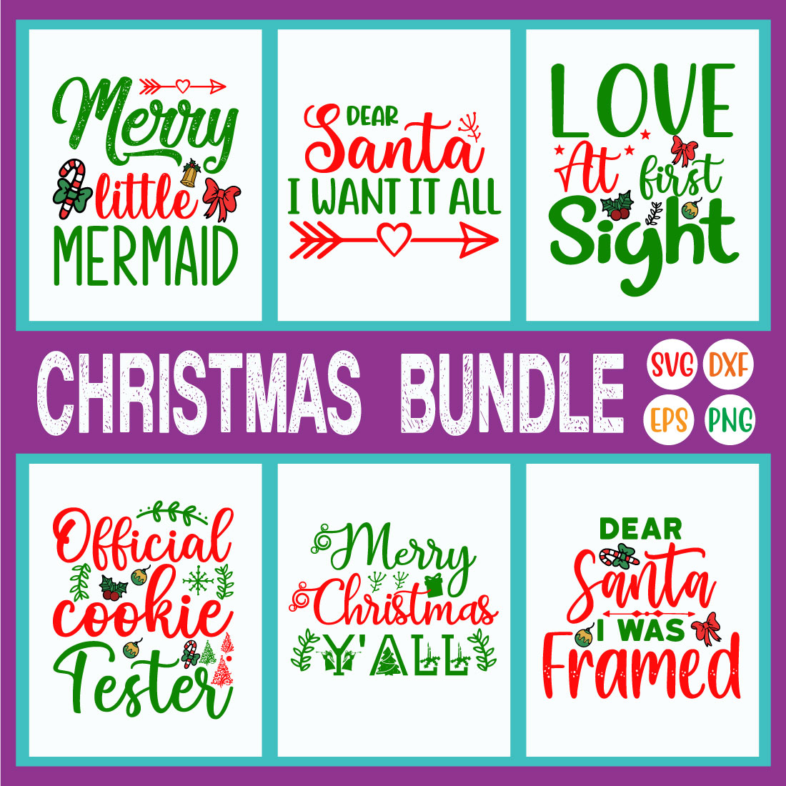 Christmas T-shirt Design Bundle Vol59 cover image.