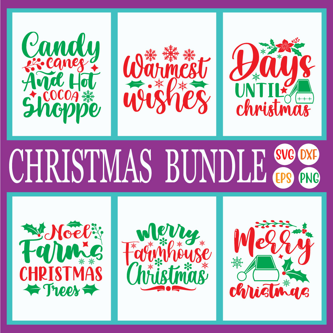 Merry Christmas Design Bundle Vol66 cover image.