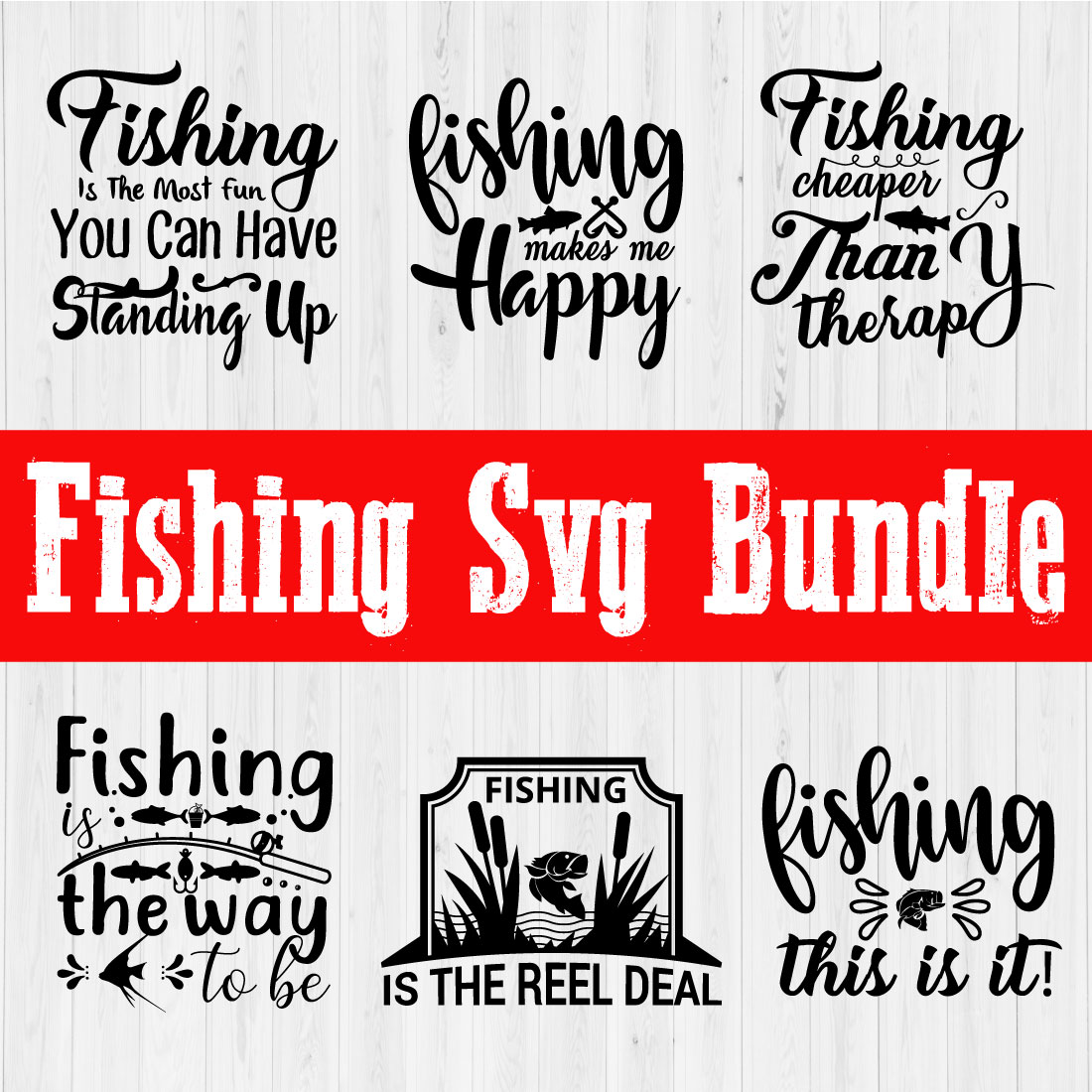 Fishing Svg Bundle Vol5 cover image.