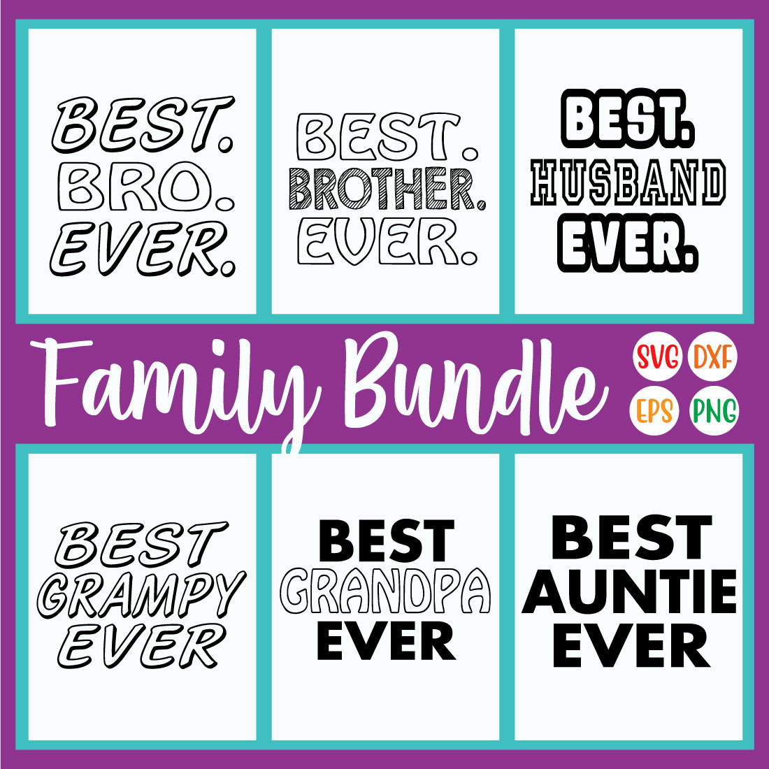 Best Family Quotes Svg Bundle Vo29 preview image.