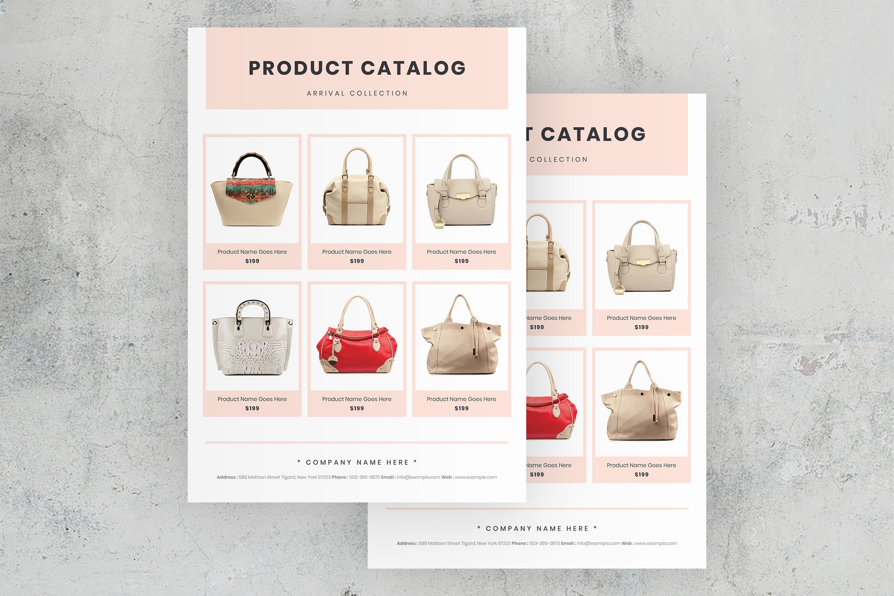 Minimal Product Catalog Template preview image.