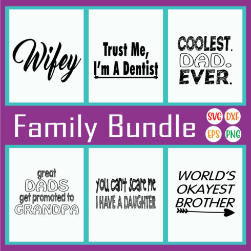 Family Svg Designs Bundle Vol12 cover image.