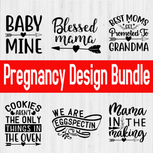 Pregnancy T-shirt Designs Vol9 cover image.