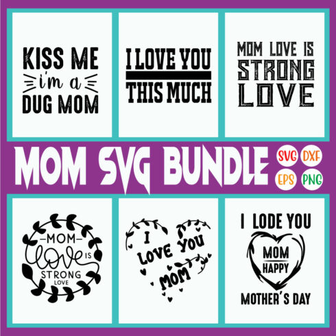 Mom Typography Design Svg Vol50 cover image.