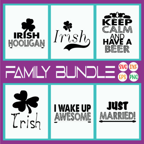 Family T-shirt Designs Bundle Vol5 cover image.