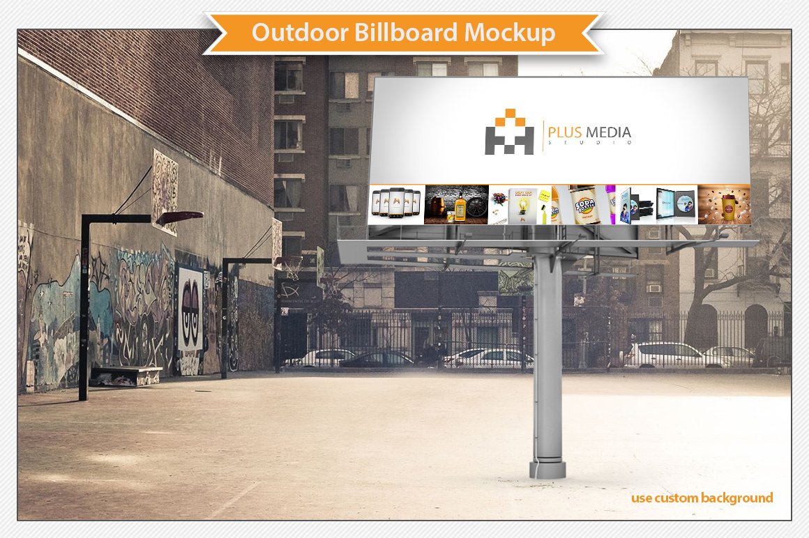 Outdoor Billboard Mockup preview image.