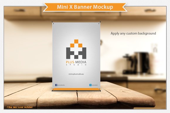 Mini X Banner Mockup preview image.