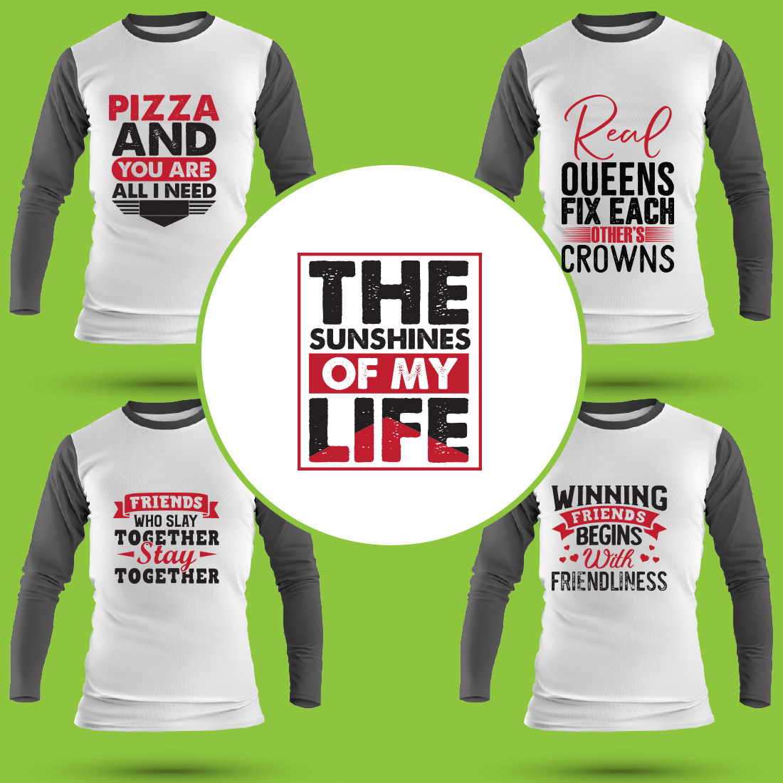 Best Friend T Shirt Designs Bundle cover image.