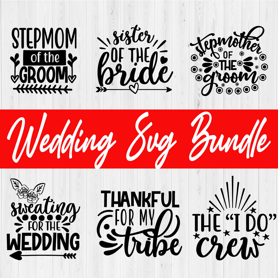 Wedding Svg Design Bundle Vol17 preview image.