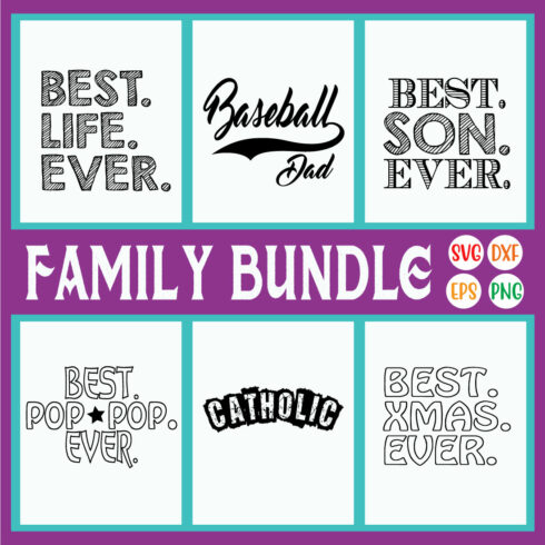Family Quotes Typography Designs Vol31 cover image.
