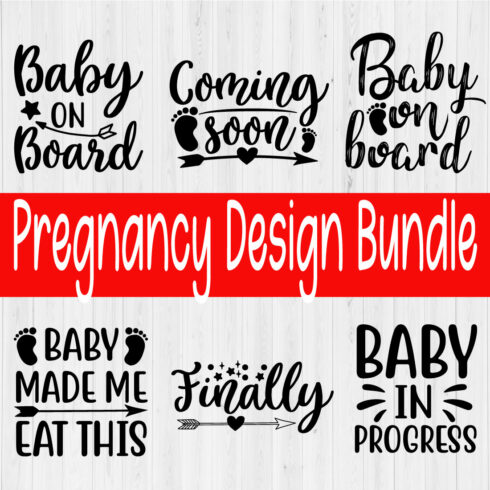 Funny Pregnancy Quote Designs Vol8 cover image.