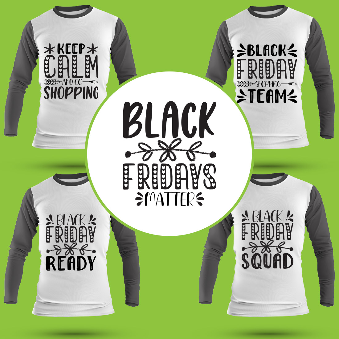 Black-Friday T Shirt Designs Bundle preview image.