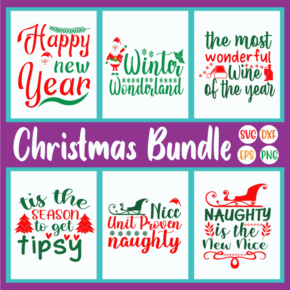 Merry Christmas Design Bundle Vol53 cover image.