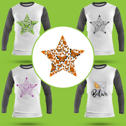 Butterfly T Shirt Designs Bundle cover image.