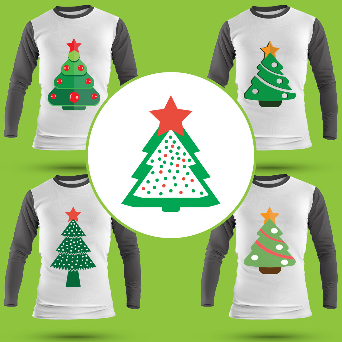 Christmas T Shirt Designs Bundle preview image.