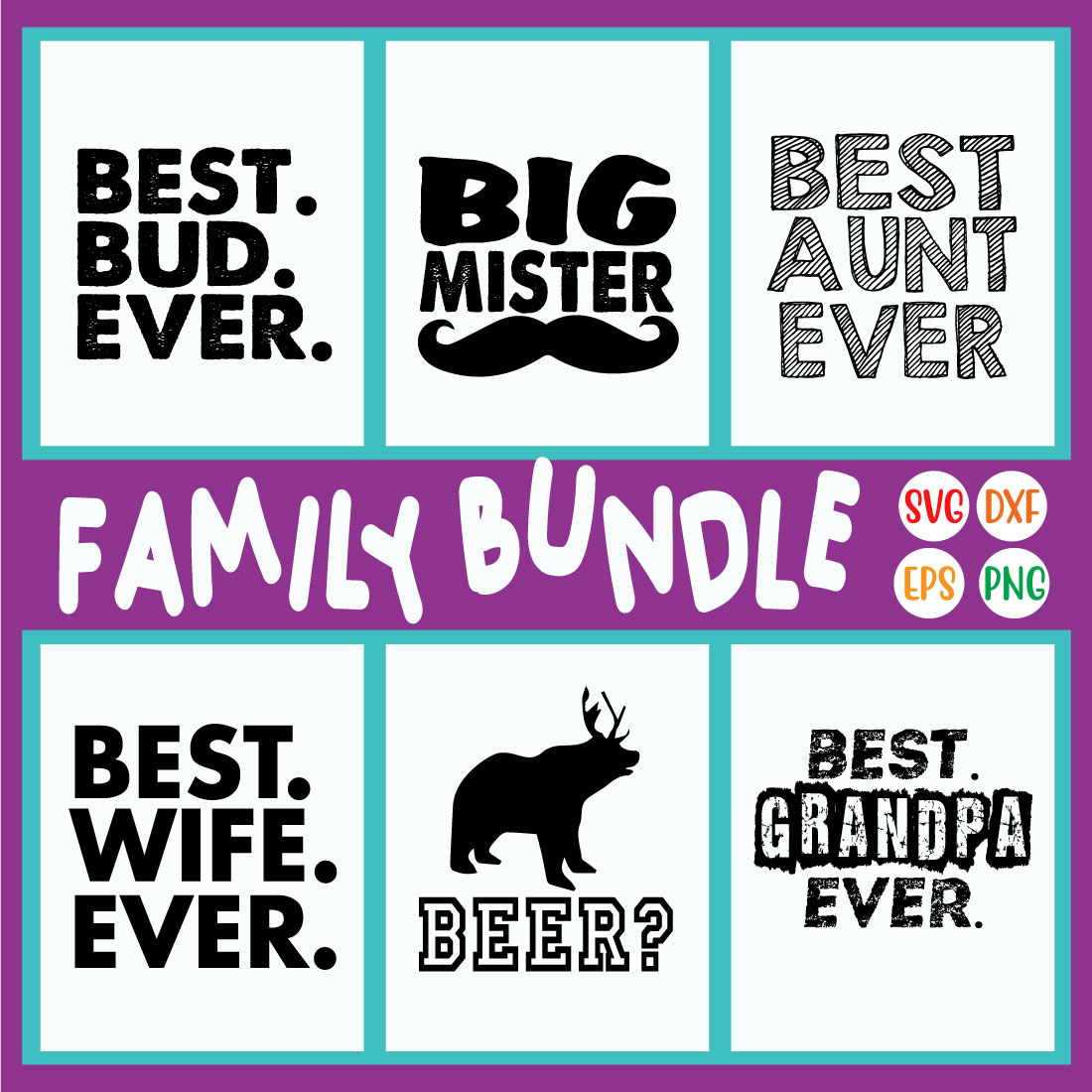 Funny Quotes Family Designs Vol8 preview image.