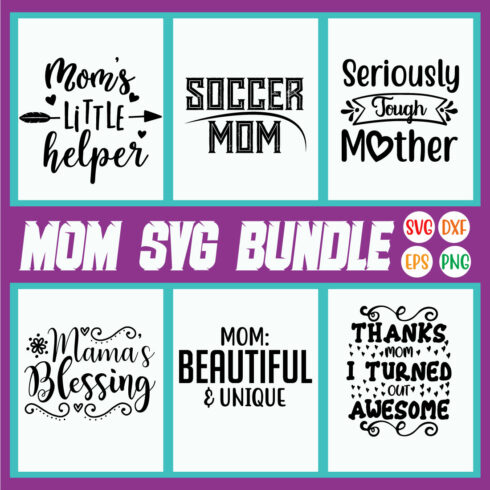 Funny Mom Designs Bundle Vol34 cover image.