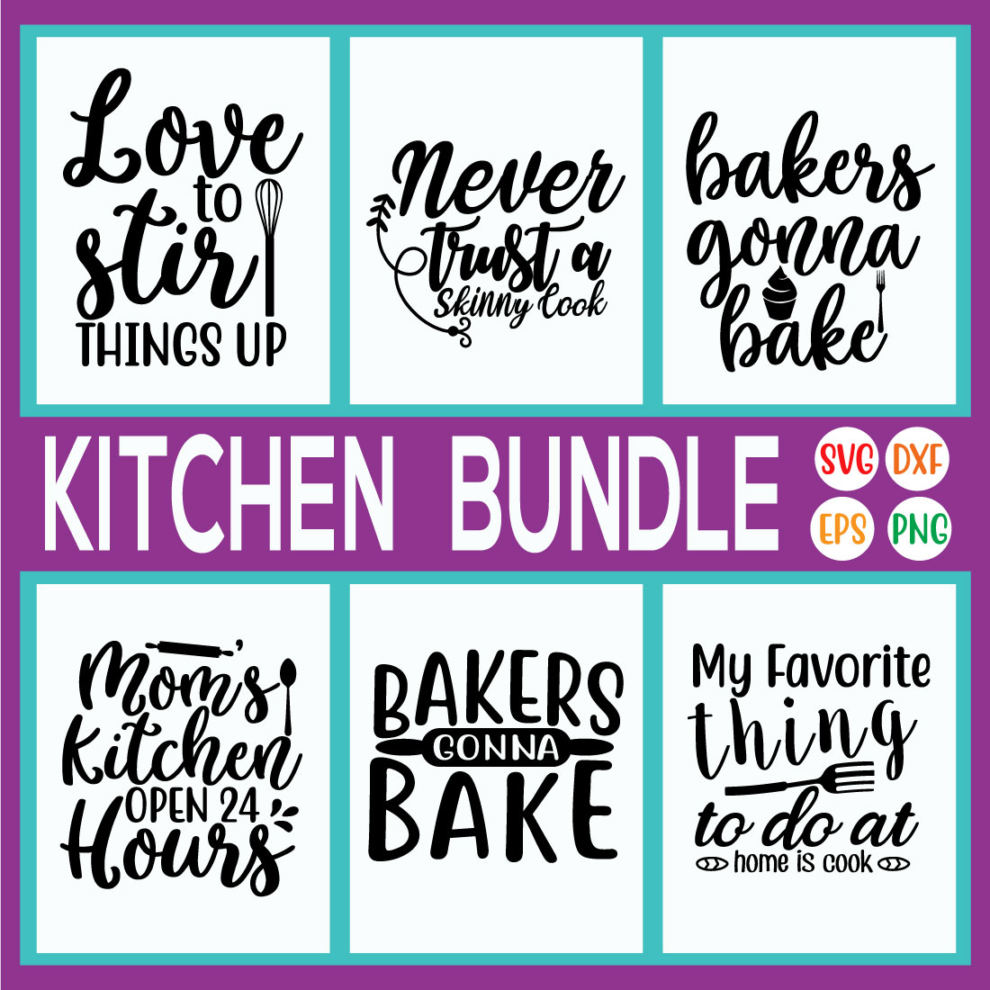 Funny Kitchen Quote Bundle Vol2 cover image.
