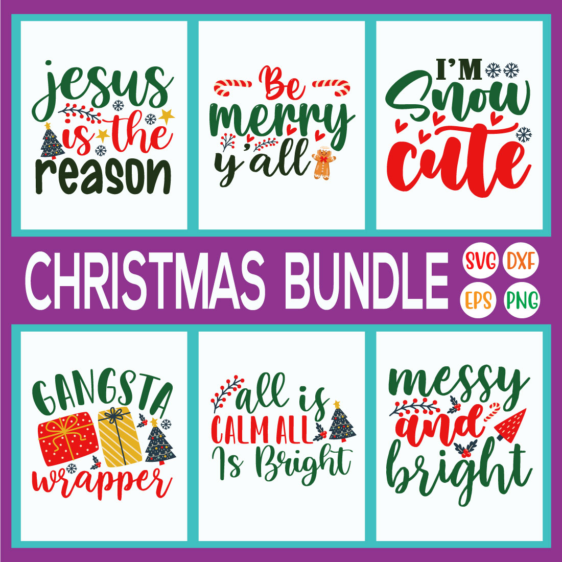 Happy Christmas Design Bundle Vol69 cover image.