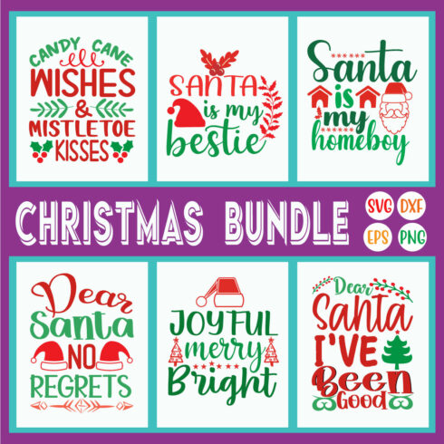 Christmas Typography Design Bundle Vol63 cover image.