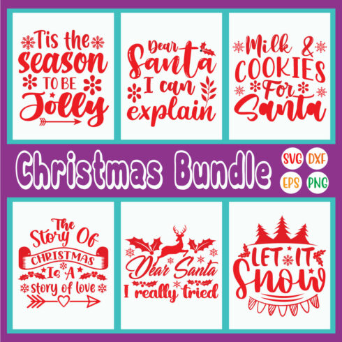 Colorful Christmas Svg Bundle Vol33 cover image.