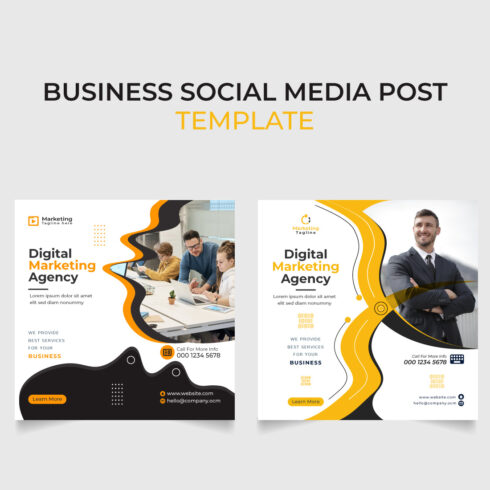 Digital marketing corporate company promotion social media flyer template cover image.