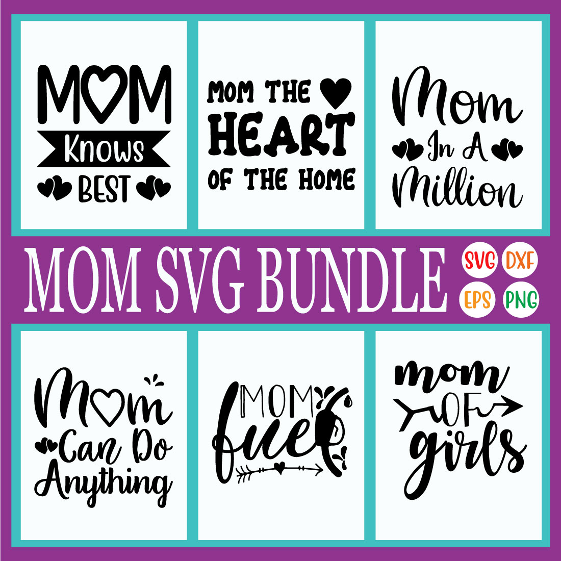 Mom Design Quotes Bundle Vol51 cover image.