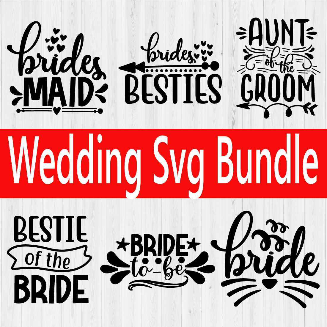 Wedding Svg Design Bundle Vol2 preview image.