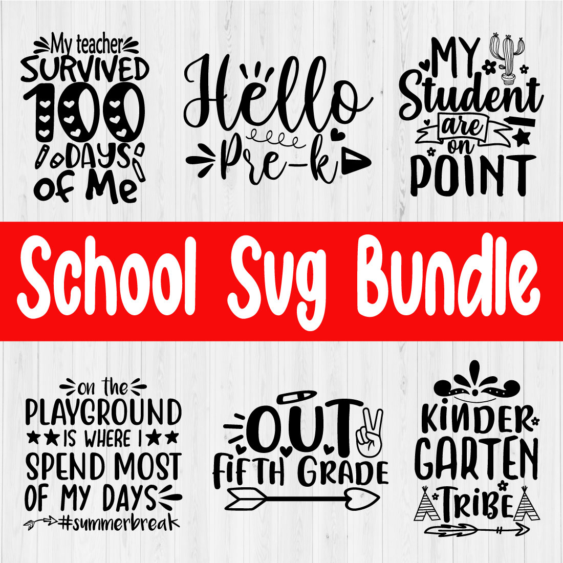 School T-shirt Designs Bundle Vol14 cover image.