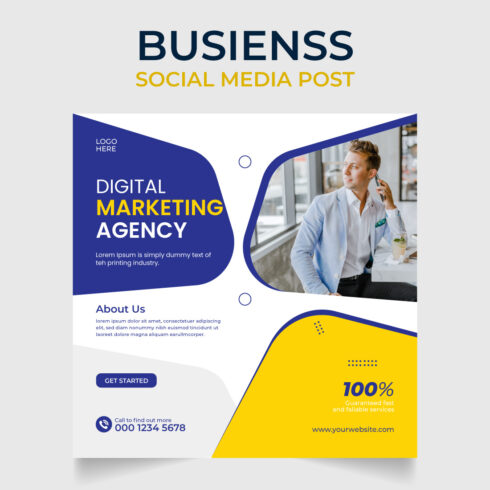 Digital marketing and Business social media post design cover image.