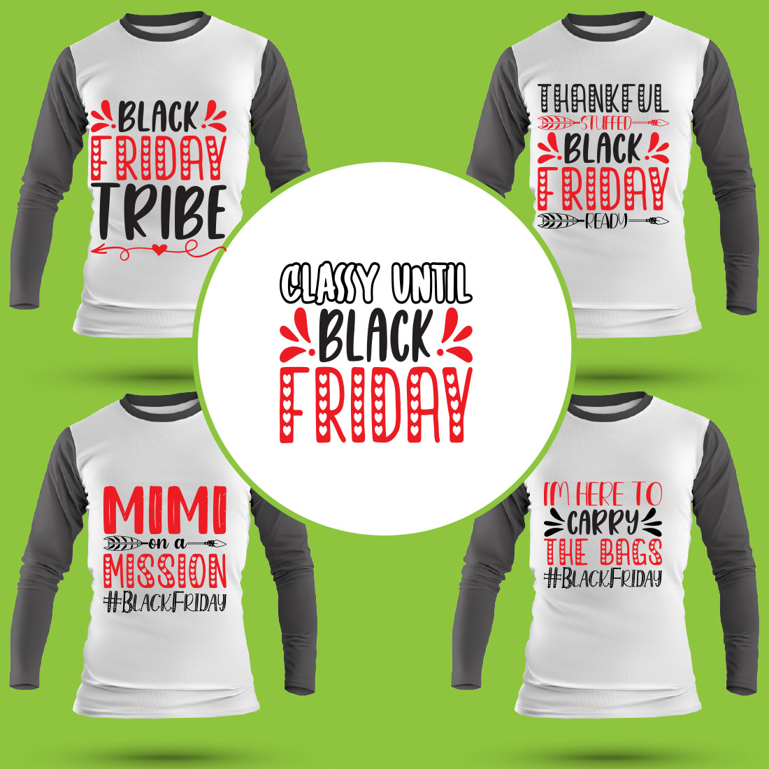 Black-Friday T Shirt Designs Bundle preview image.