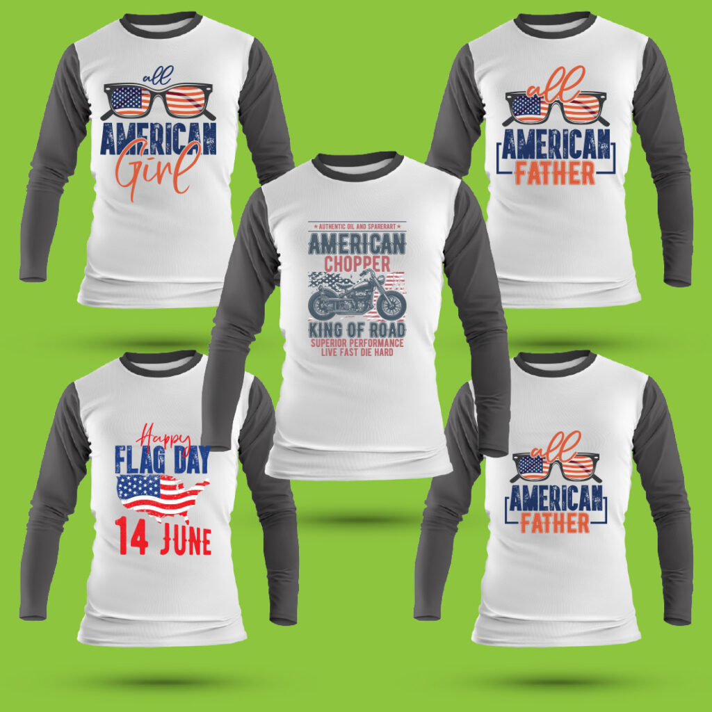 American flag T Shirt Designs Bundle - MasterBundles