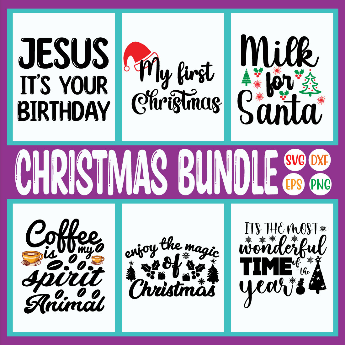 Merry Christmas Design Bundle Vol27 cover image.