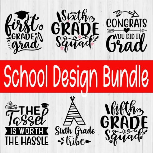 School Svg Designs Bundle Vol20 cover image.